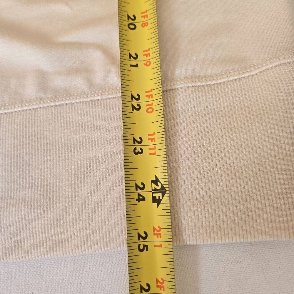 Athleta Womens Studio Barre Off Shoulder Long Sleeve Sweatshirt Cream Petite S - Picture 8 of 12